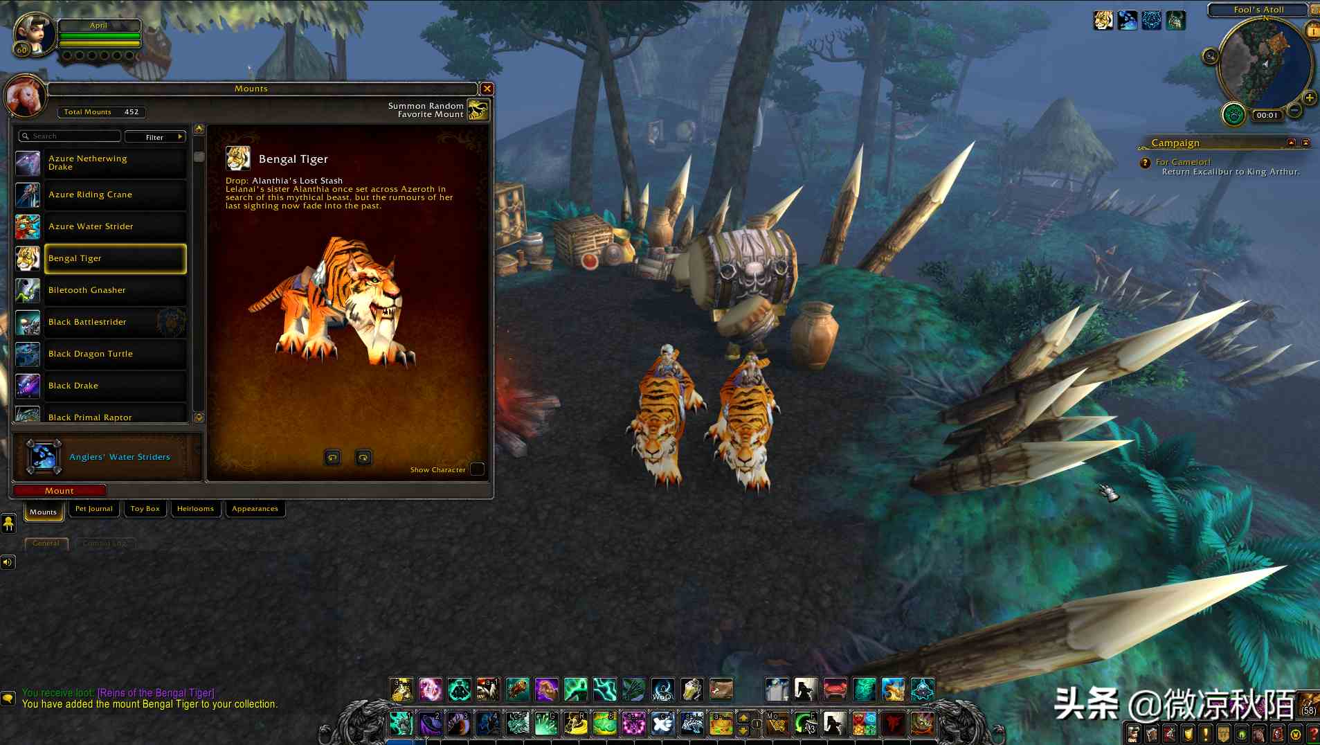 魔獸世界：絕版“老虎”坐騎回歸？全服唯一，歐皇也沒(méi)有的坐騎